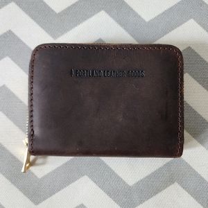 Portland leather goods grizzly small zip wallet
